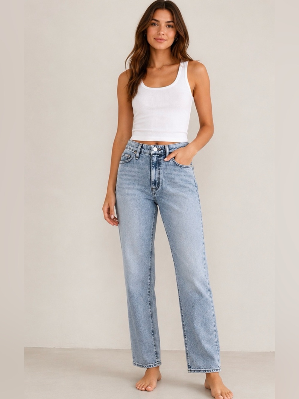 HUDSON x BROOKS NADER || Envie Breaux High-Rise Straight Ankle Jeans. Sz. 25